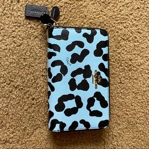 Coach Cheetah Print Double Zip Mini
